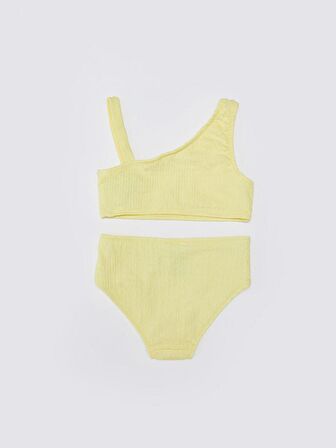 Dokulu kumaş kız çocuk bikini takım