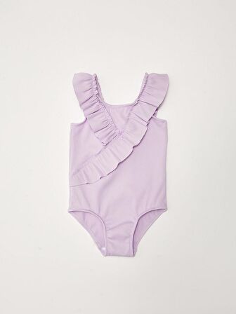 Fırfırlı Dokulu kumaş kız çocuk mayo DB200789CM