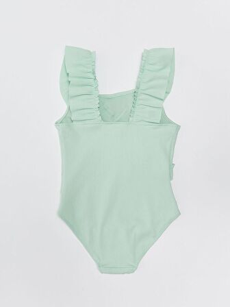 Fırfırlı Dokulu kumaş kız çocuk mayo DB200789CM