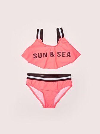 Mercan Volanlı Kız Çocuk Bikini Takım DB200790BT