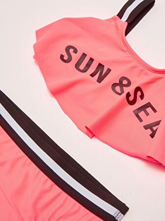 Mercan Volanlı Kız Çocuk Bikini Takım DB200790BT