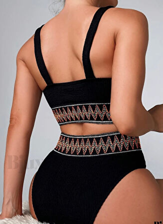 Zz lastikli bikini takım