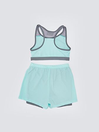 Şort ve taytlı kız çocuk bikini takım