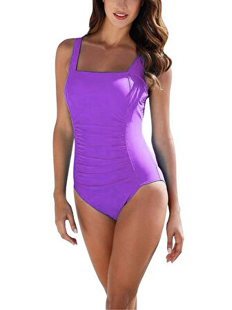 Curve Önü drapeli incelten etkili büyük beden mayo