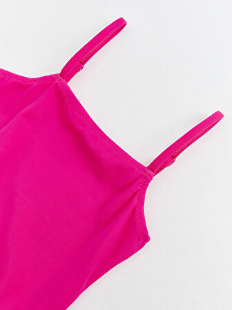 Kare Yaka Kız Çocuk Mayo