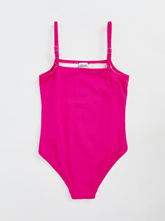 Kare Yaka Kız Çocuk Mayo