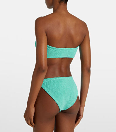 Straplez Dokulu kumaş Bikini Takım