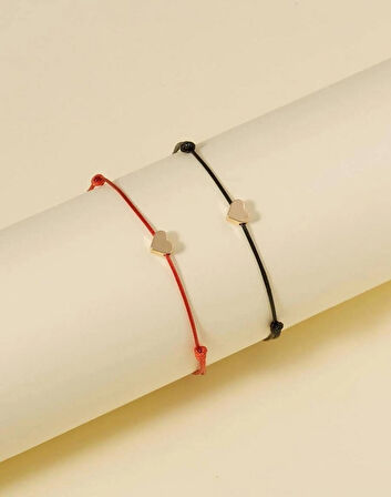  2li Çift Bilekliği Kalpli Sevgili Arkadaşlık Bilekliği