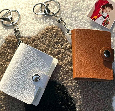 Kahverengi Deri Fotoğraf Albümü Anahtarlık