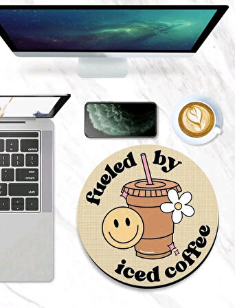 Fueled By Iced Coffee Yazılı Mouse Pad