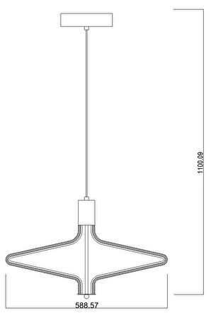 Dorbien EV-10380-6BSY Siyah Boyalı Modern Avize Led Alüminyum