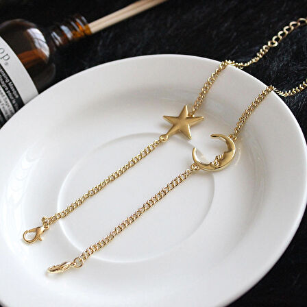  Ay Yıldız Çift Bilekliği