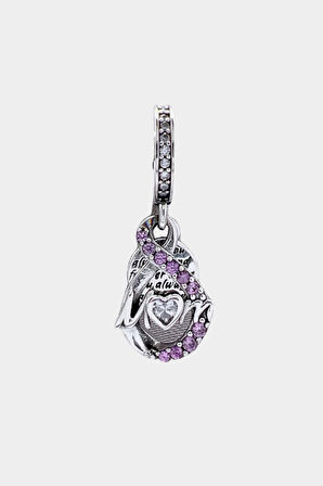 Anne ve Sonsuzluk Pave Charm | 925 Ayar Gümüş
