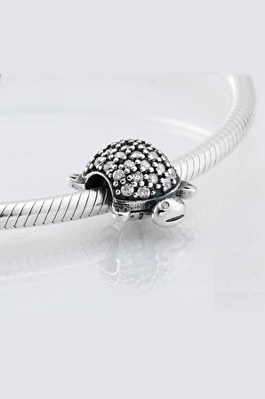 Işıltılı Deniz Kaplumbağası Charm | 925 Ayar Gümüş