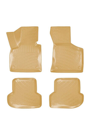 Audi A3 2009 Araca Özel Tasarım 3D Havuzlu Bej Paspas