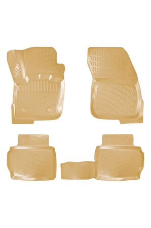 Ford Mondeo 2014 sonrası Araca Özel Tasarım 3D Havuzlu Bej Paspas