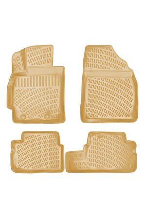 Toyota Auris 2009 Araca Özel Tasarım 3D Havuzlu Bej Paspas