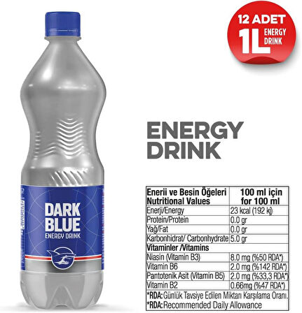 Dark Blue Enerji İçeceği 1 Lt X 6 Adet