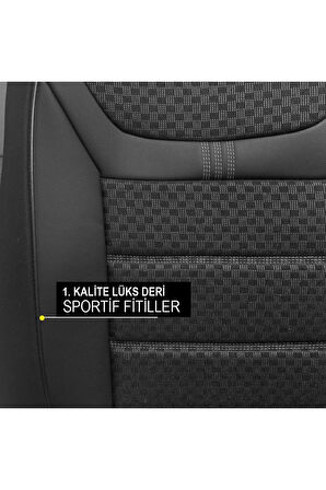 UNİVERSAL JASPER GRİ Dacia Solenzo Uyumlu Oto Koltuk Kılıfı
