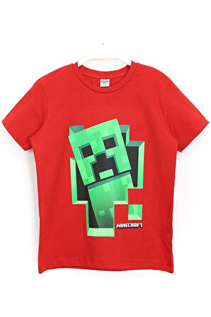 Erkek Çocuk Kırmızı Baskılı T-shirt