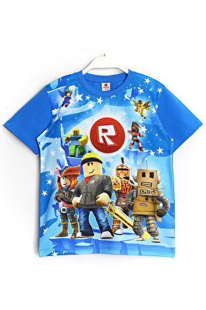 3D Baskılı Erkek Çocuk Roblox T-shirt Saks