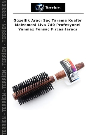 Güzellik Aracı Saç Tarama Kuaför Malzemesi Liva 740 Profesyonel Yanmaz Fönsaç Fırçasıtarağı