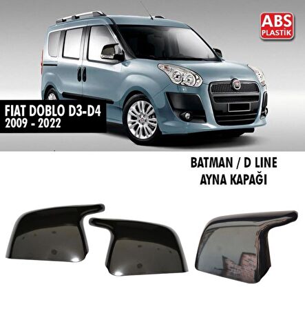 Doblo Batman Yarasa Ayna Kapağı Piano Black 2010-2021