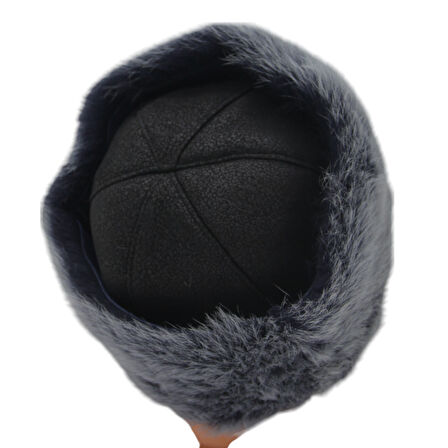 Toskana Deri Börk Bere Kürklü Börk Erkek Börk Kadın Börk Boz Renkli