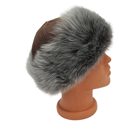 Toskana Deri Börk Bere Kürklü Börk Erkek Börk Kadın Börk Gri Renkli