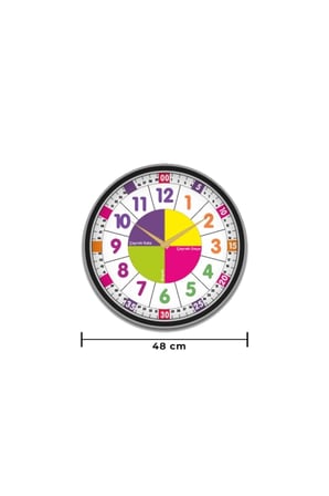 Çocuk Odası Duvar Saati / Öğretici Duvar Saati 48 Cm/ Dijital Duvar Saat / Uv Baskı /
