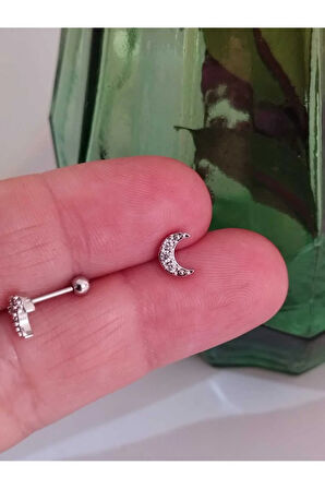 Cerrahi Çelik Hilal Çelik Tragus Helix Piercing