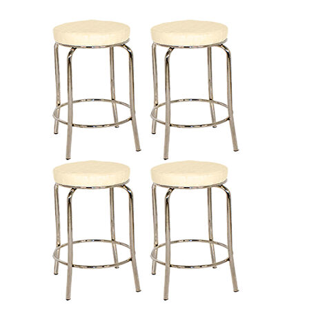 Bar Taburesi 4 Adet - Krem