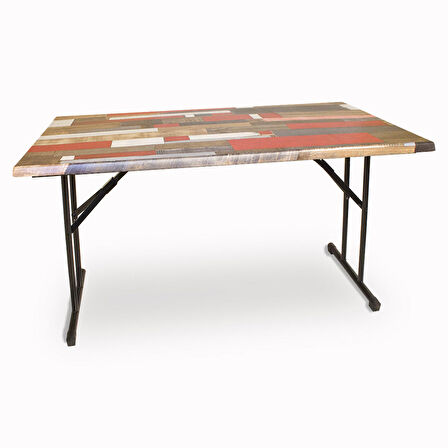 Banket Werzalit Masa 80x140 (ESB-SIYAH) - Red Wood (Katlanır)