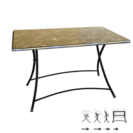 Modern Katlanır Werzalit Tabla Masa (70x120) - Karacabey Mermer