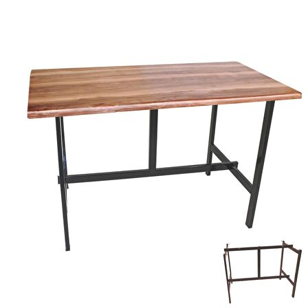 Capella Werzalit Mutfak Masası 80x120 (ESB-SIYAH) - Indiana Wood