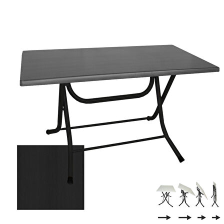 Klasik Katlanır Werzalit Tabla Masa (70X120) - Siyah