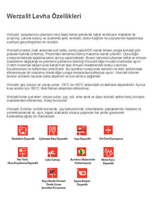 Klasik Katlanır Werzalit Tabla Masa (80x120) - Irony