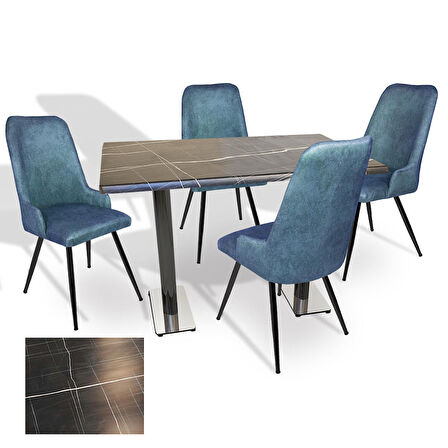 Karanfil Werzalit - Çırağan Masa Takımı (70x120) - (Palazzo - Mavi)