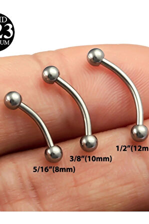 Top 3mm x 18mm x 1.2mm Çelik Banana Piercing