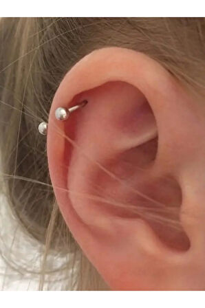 Top 3mm x 10mm x 1.2mm Çelik Halka Piercing