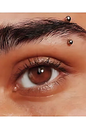 Tek Taş Siyah Kristal Top 3mm x 8mm x 1.2mm Çelik Banana Piercing