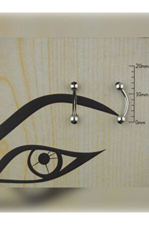 Tek Taş Siyah Kristal Top 3mm x 8mm x 1.2mm Çelik Banana Piercing