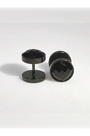 10mm Siyah kristal çelik kıkırdak piercing