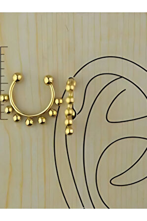 Topaç altın halka piercing