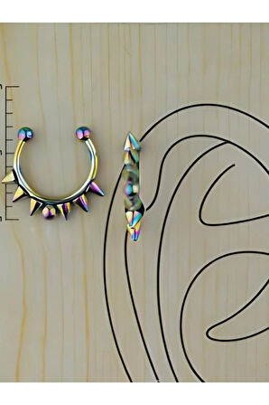 Diken Gökkuşağı Halka Piercing