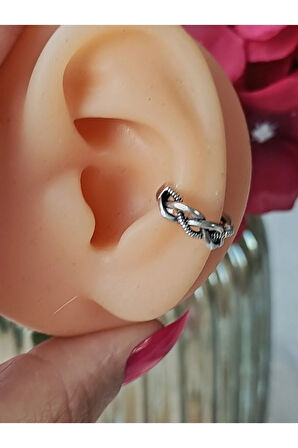 Mod 853 Pirinç Antik Gümüş Orbital Sıkıştırma Piercing