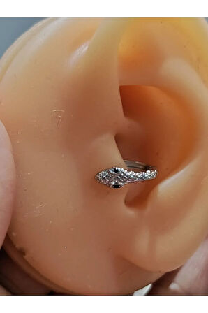 Snake Pirinç Antik Gümüş Orbital Sıkıştırma Piercing