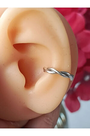 Mod 873 Pirinç Antik Gümüş Orbital Sıkıştırma Piercing