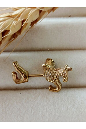 Pegasus altın kıkırdak piercing