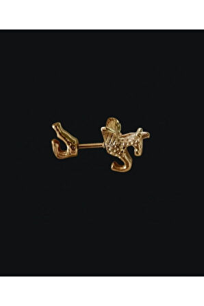 Pegasus altın kıkırdak piercing